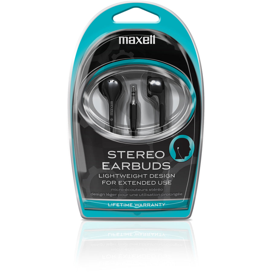 Image of Maxell® EB125 Digital Stereo Binaural Ear Buds for Portable Music Players, Silver