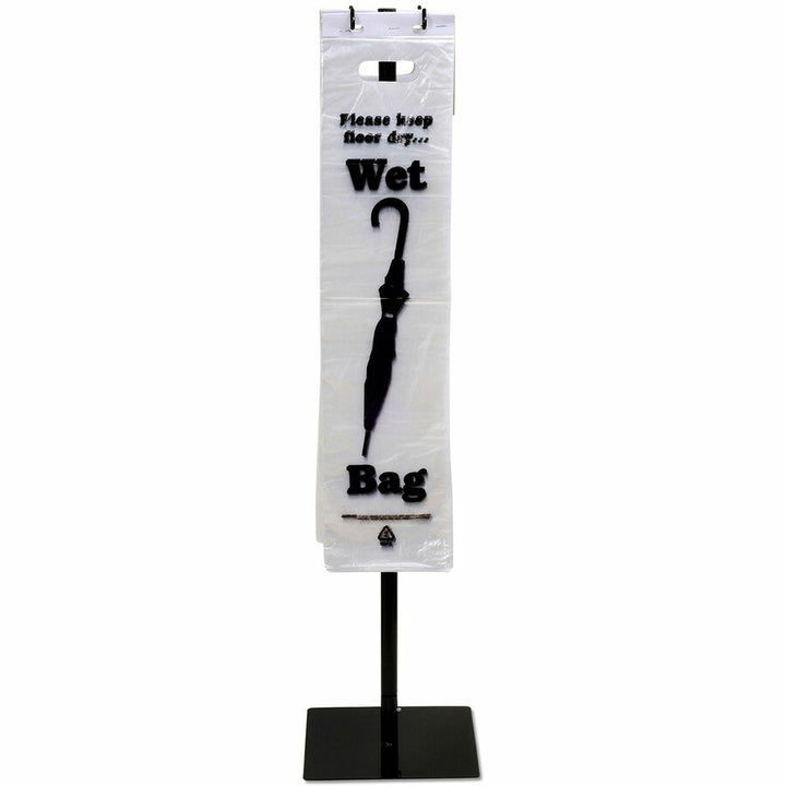Image of Tatco 57010 Wet Umbrella Bags, 31" L x 7" Width, Clear, Black, Plastic, Umbrella, 1 Carton