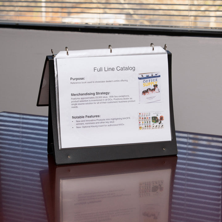 Image of Business Source Presentatn Binder, w/10 Sht Protectors,1" Cap.,8-1/2"x11",BK