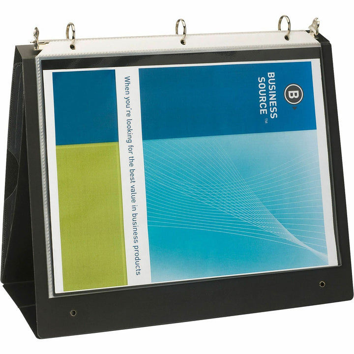 Image of Business Source Presentatn Binder, w/10 Sht Protectors,1" Cap.,8-1/2"x11",BK