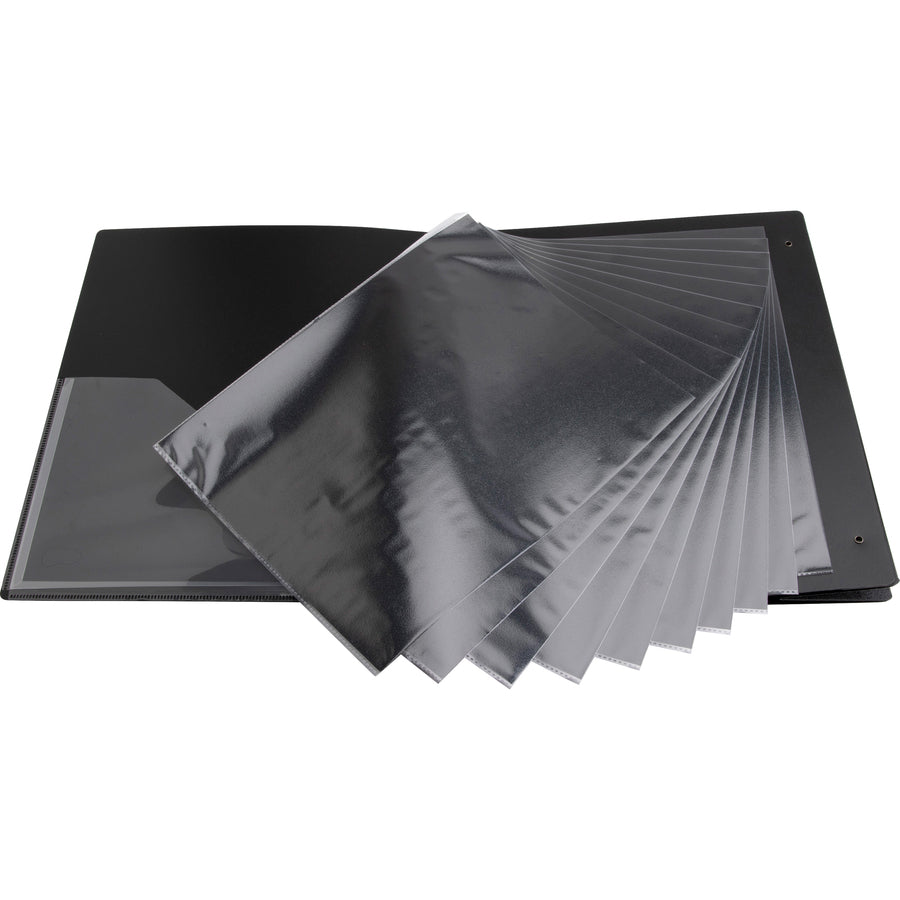 Image of Business Source Presentatn Binder, w/10 Sht Protectors,1" Cap.,8-1/2"x11",BK