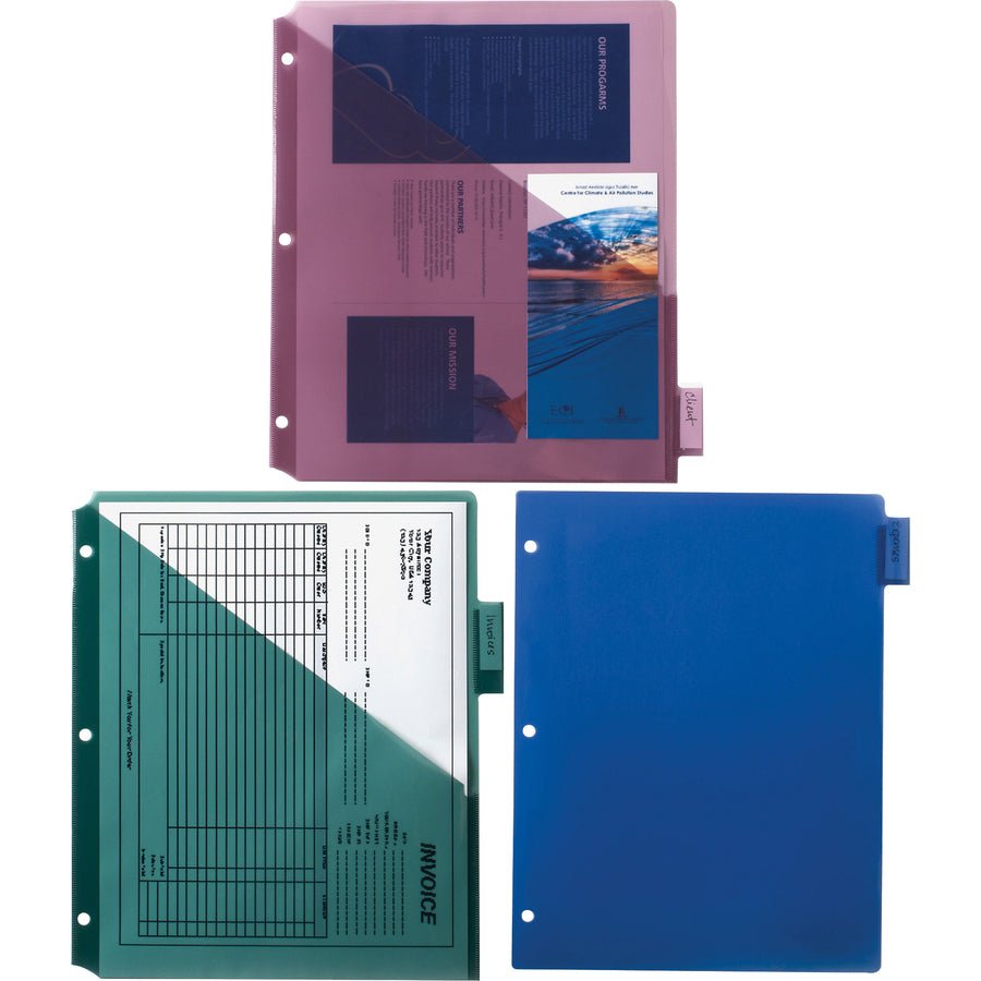 Image of Business Source Index Dividers, w/ Pocket, 8-1/2"x11", 8/ST, Multi
