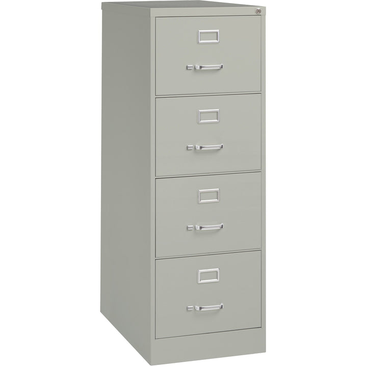 Image of Lorell Vertical File, 4-Drawer, Legal, 18"x26-1/2"x52", Lt Gray