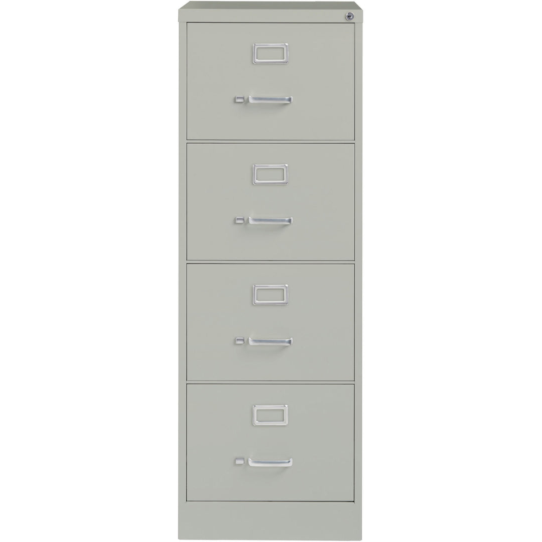 Image of Lorell Vertical File, 4-Drawer, Legal, 18"x26-1/2"x52", Lt Gray