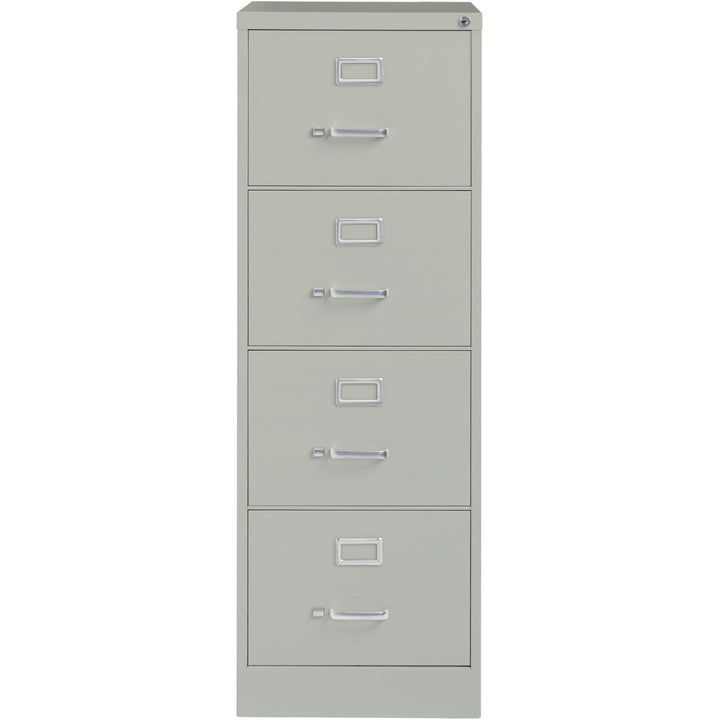 Image of Lorell Vertical File, 4-Drawer, Legal, 18"x26-1/2"x52", Lt Gray