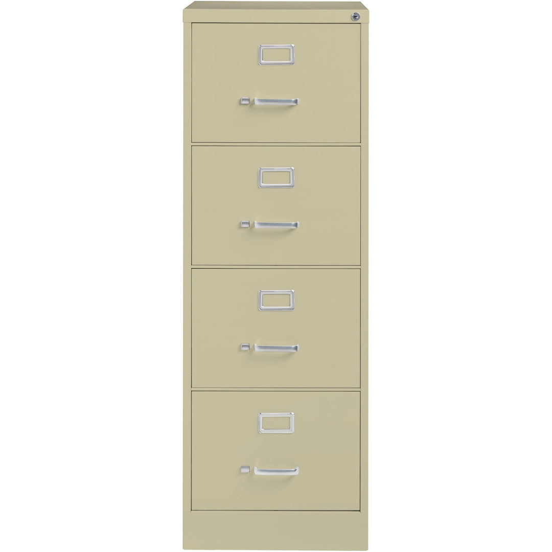 Image of Lorell Vertical File, 4-Drawer, Legal, 18"x26-1/2"x52", Putty