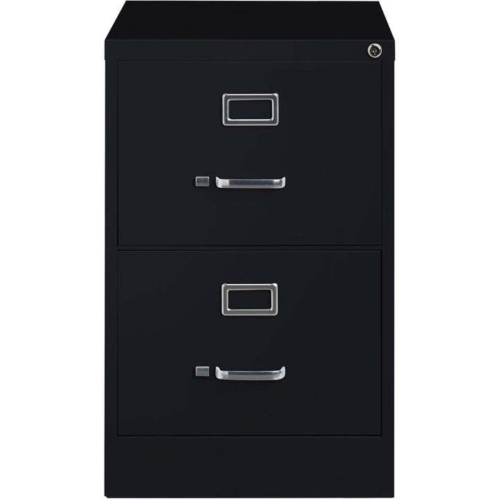 Image of Lorell Vertical File,2-Drawer,Legal,18"x26-1/2"x28-3/8",Black