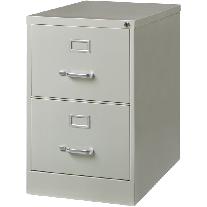 Image of Lorell Vertical File,2-Drawer,Legal,18"x26-1/2"x28-3/8",Lt Gray