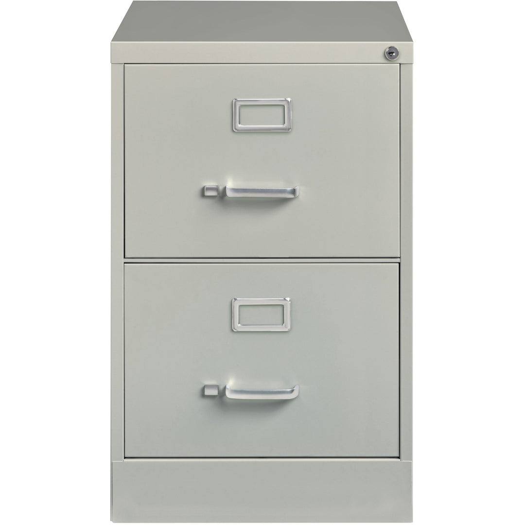 Image of Lorell Vertical File,2-Drawer,Legal,18"x26-1/2"x28-3/8",Lt Gray