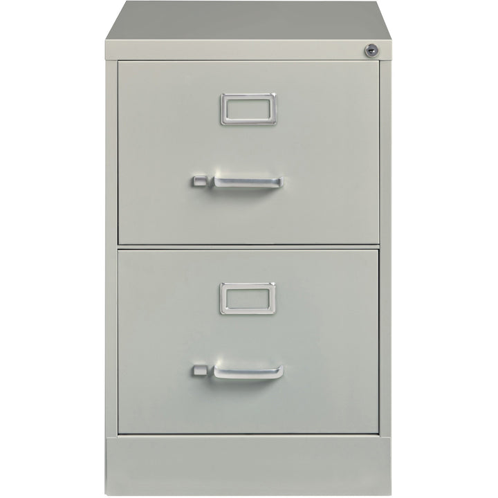 Image of Lorell Vertical File,2-Drawer,Legal,18"x26-1/2"x28-3/8",Lt Gray