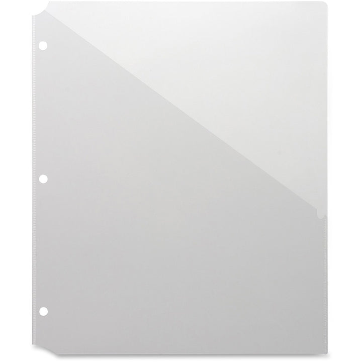 Image of Business Source Binder Pockets, Poly, Letter, 8-1/2"x11", 5/PK, Clear
