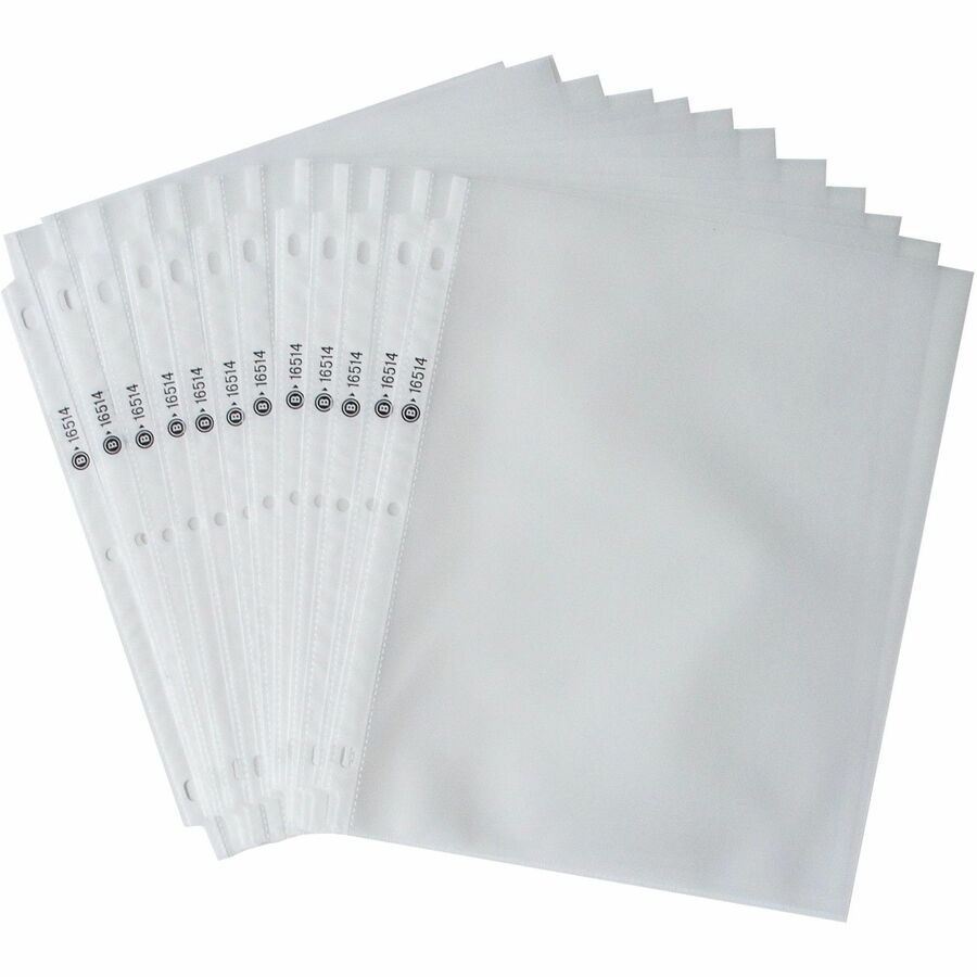 Image of Business Source Sheet Protectors,Top Load,3.3 mil,11"x8-1/2",50/BX,Nonglare