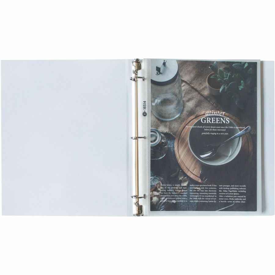 Image of Business Source Sheet Protectors,Top Load,3.3 mil,11"x8-1/2",50/BX,Nonglare