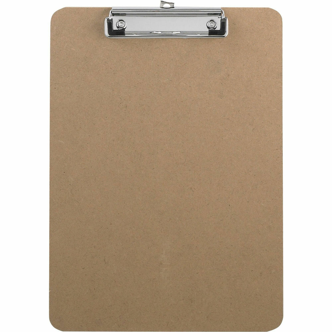 Image of Business Source Clipboard,w/Flat Clip/Rubber Grips,9"x12-1/2",Brown