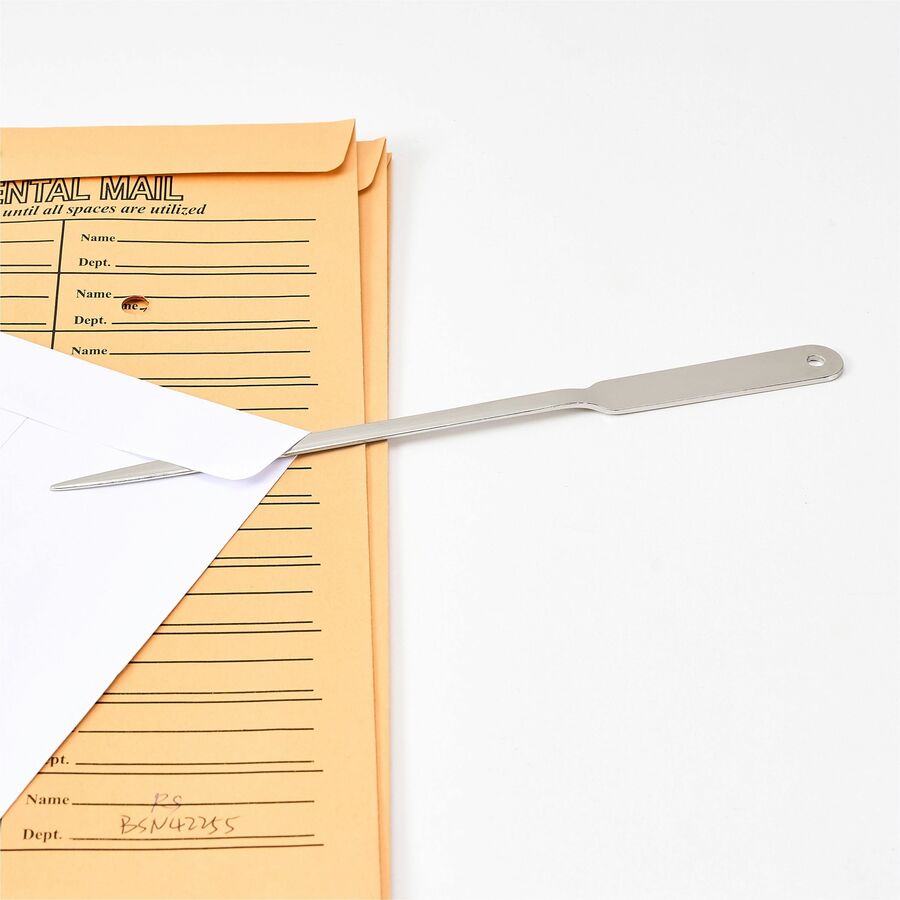 Image of Business Source Letter Opener, Nickel Plated, 9"L, Silver