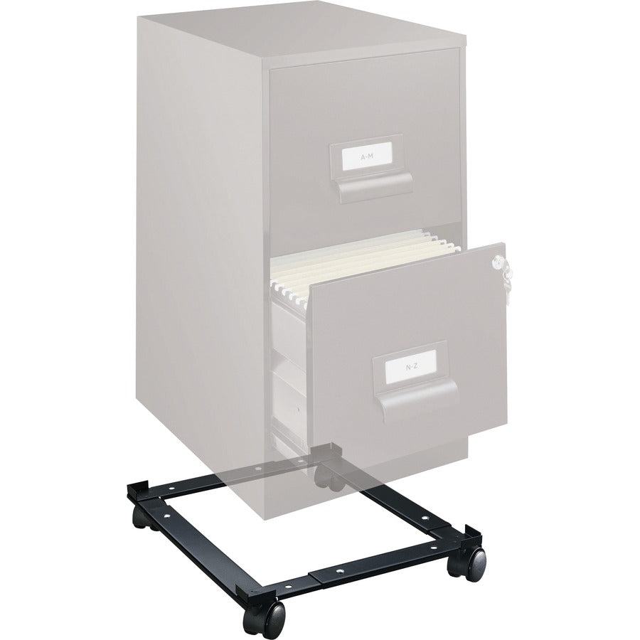Image of Lorell File Caddy, Adjustable, 11-3/8"x16-5/8"x4", Black