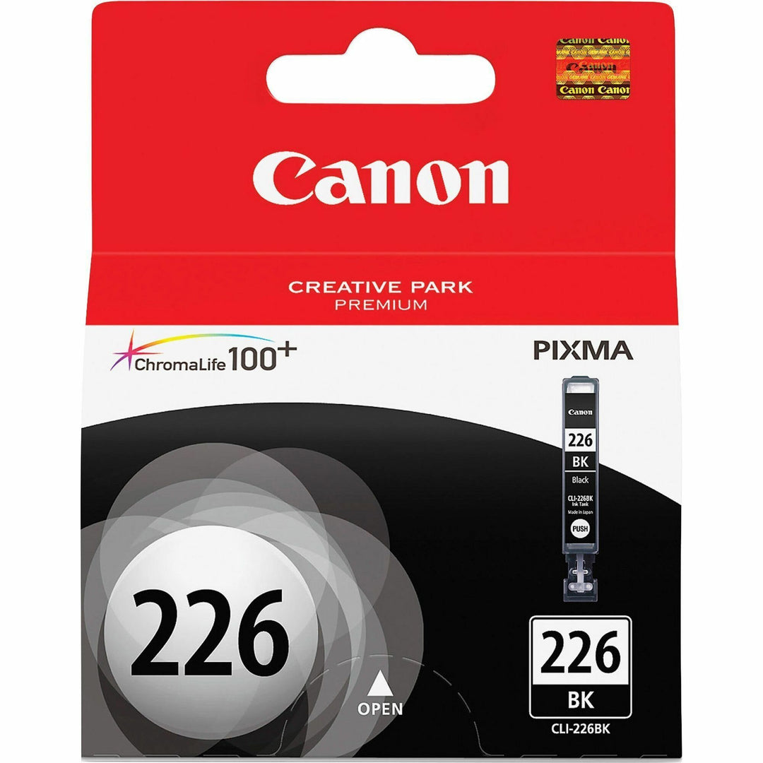 Image of Canon CLI-226BK CLI226 Ink Cartridge, Inkjet, Black, 1 Each