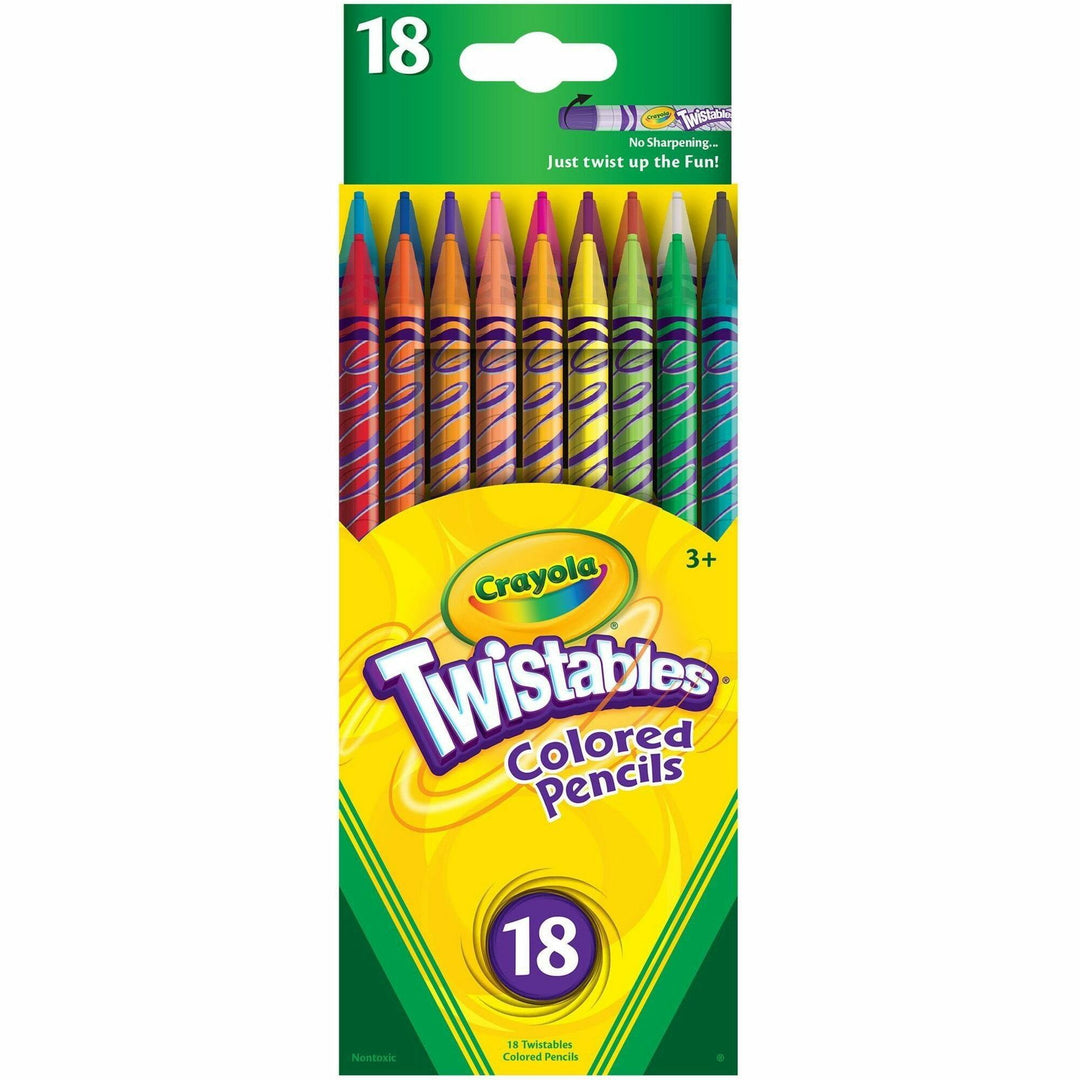Image of Crayola 68-7418 Twistables Colored Pencils, Assorted Lead, Clear Plastic Barrel, 18 / Set