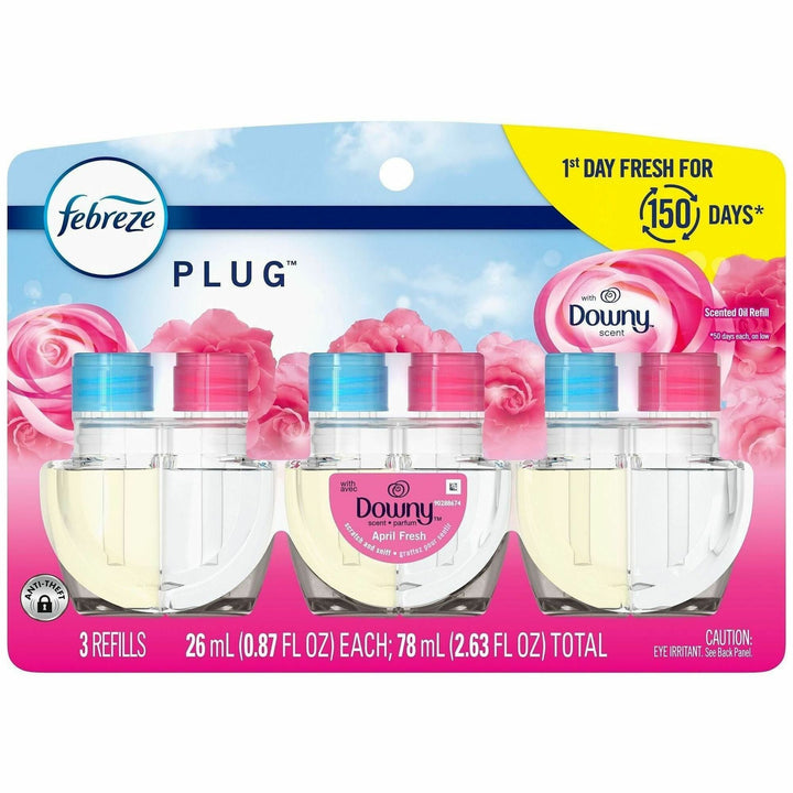 Image of Febreze 13844 FadeDefy PLUG Air Freshener, 2.63 oz, April Fresh, 50 Day, Odor Neutralizer, 3 / Pack