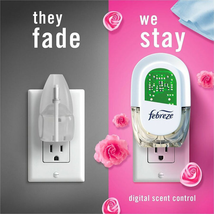 Image of Febreze 13844 FadeDefy PLUG Air Freshener, 2.63 oz, April Fresh, 50 Day, Odor Neutralizer, 3 / Pack