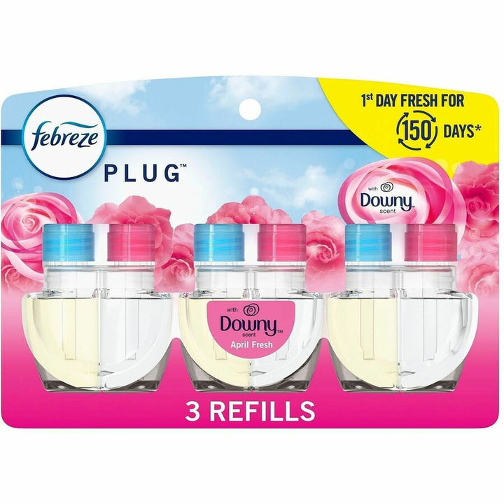 Image of Febreze 13844 FadeDefy PLUG Air Freshener, 2.63 oz, April Fresh, 50 Day, Odor Neutralizer, 3 / Pack