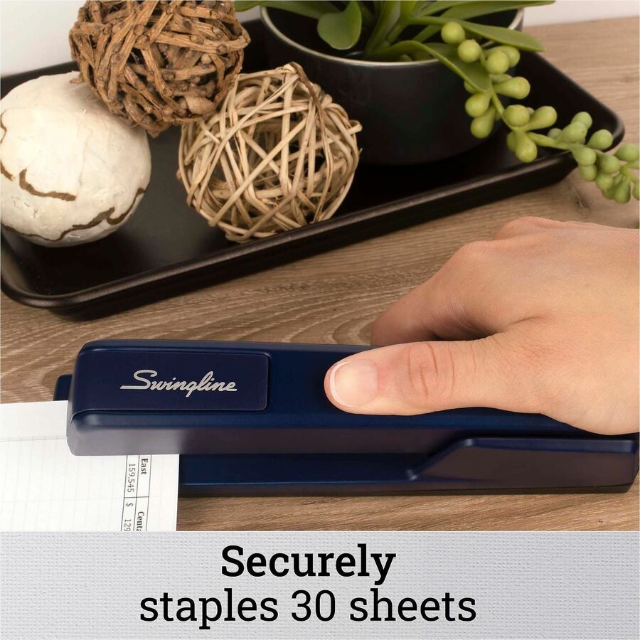 Image of Swingline® 747 Classic Full Strip Stapler, 30-Sheet Capacity, Royal Blue