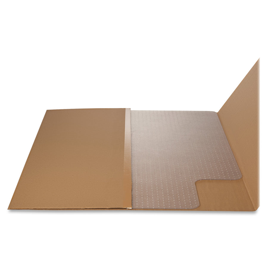 Image of deflecto® Chair Mat, w/ Lip, 46"x60", Beveled Edge, Clear