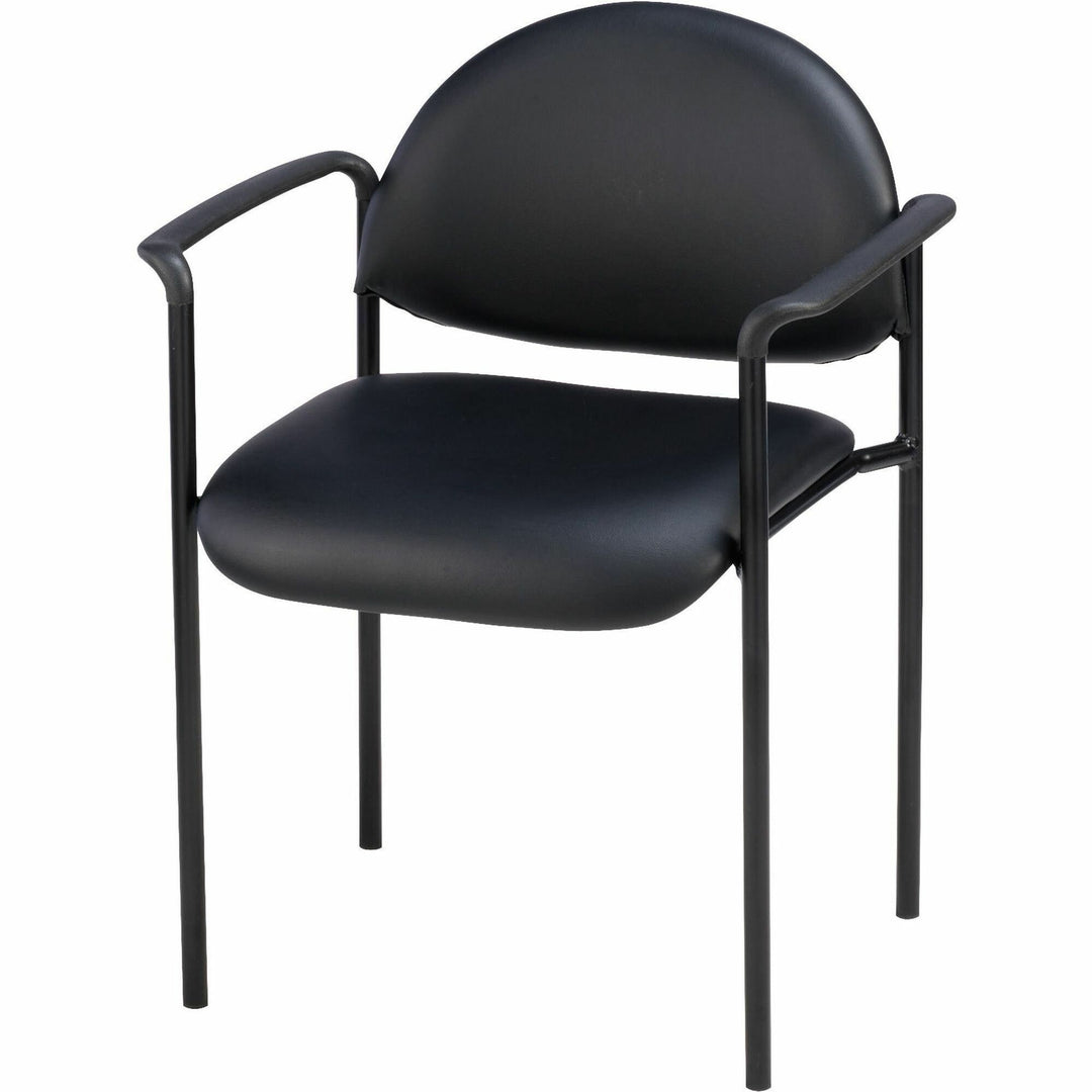 Image of Lorell Reception Guest Chair,24"x22-3/5"x30-3/10",Black Vinyl