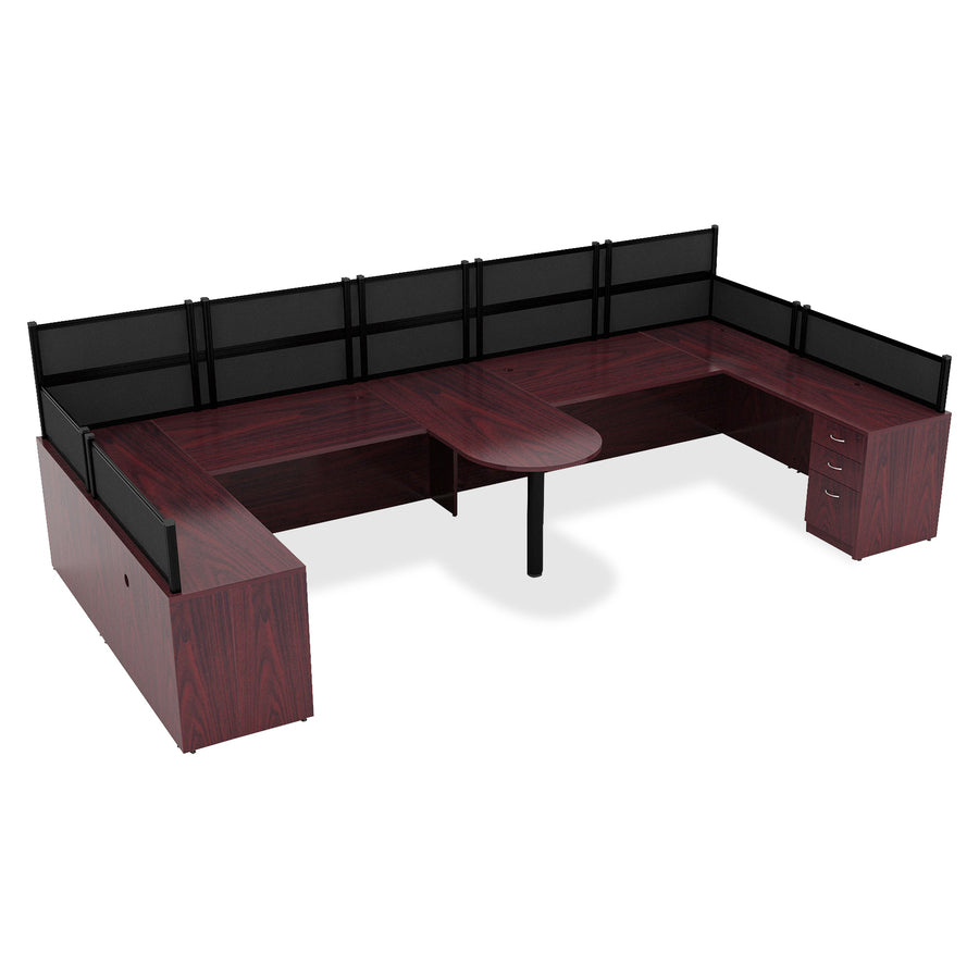 Image of Lorell Credenza Shell, 60"x24"x29-1/2",Mahogany