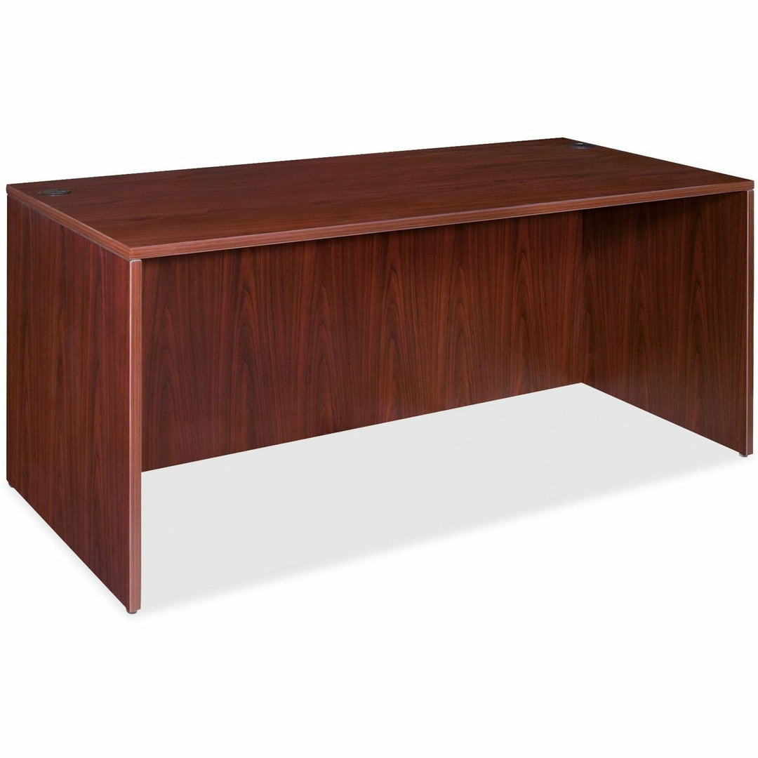 Image of Lorell Desk Shell, Rectangular, 66"x30"x29-1/2", Mahogany