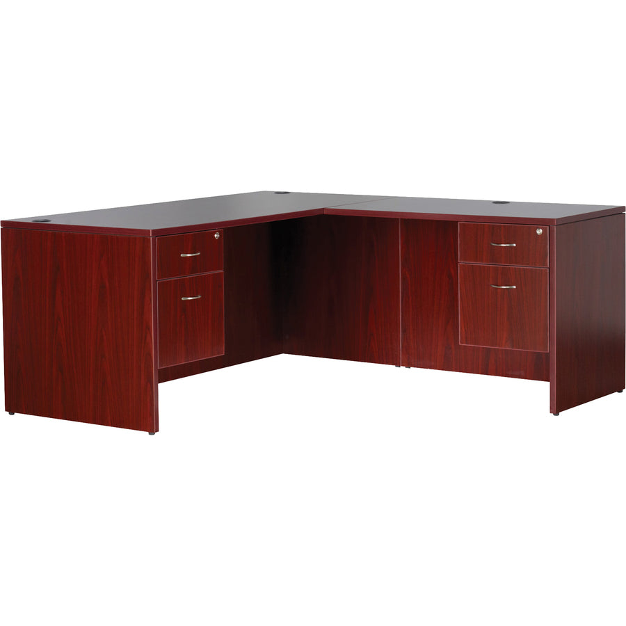 Image of Lorell Desk Shell, Rectangular, 66"x30"x29-1/2", Mahogany