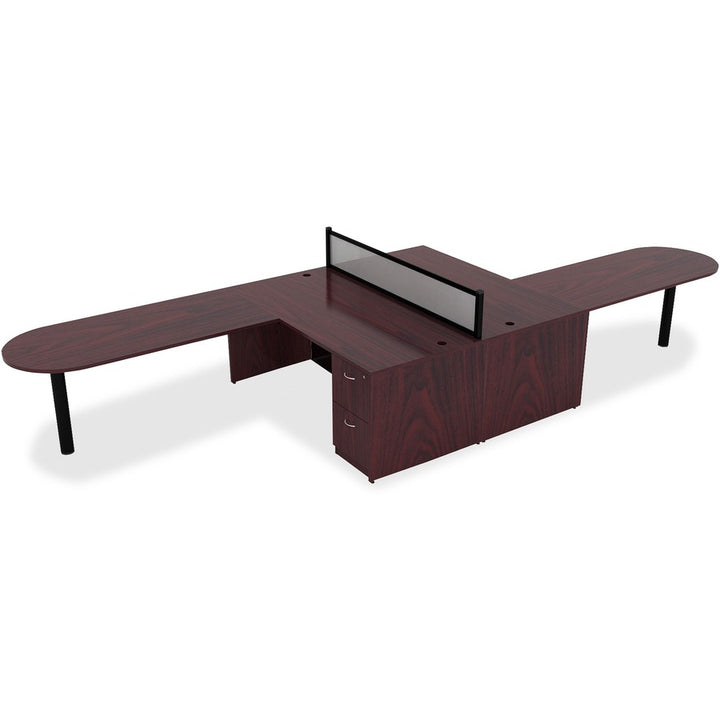 Image of Lorell Desk Shell, Rectangular, 72"x36"x29-1/2", Mahogany