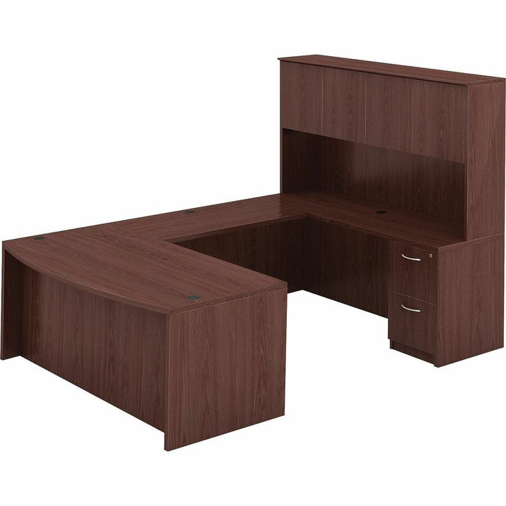 Image of Lorell Hutch w/Doors,72"x15"x36",Mahogany