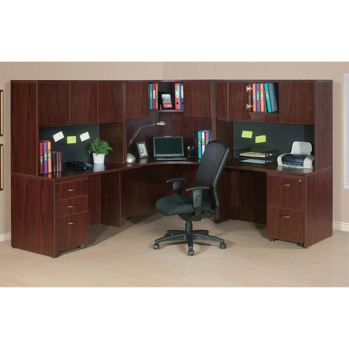 Image of Lorell Mobile Pedestal,Box/Box/File,16"x22"x28-1/4",Mahogany
