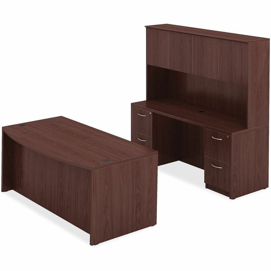 Image of Lorell Mobile Pedestal,Box/Box/File,16"x22"x28-1/4",Mahogany