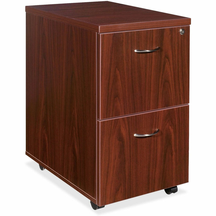 Image of Lorell Mobile Pedestal,File/File,16"x22"x28-1/4",Mahogany