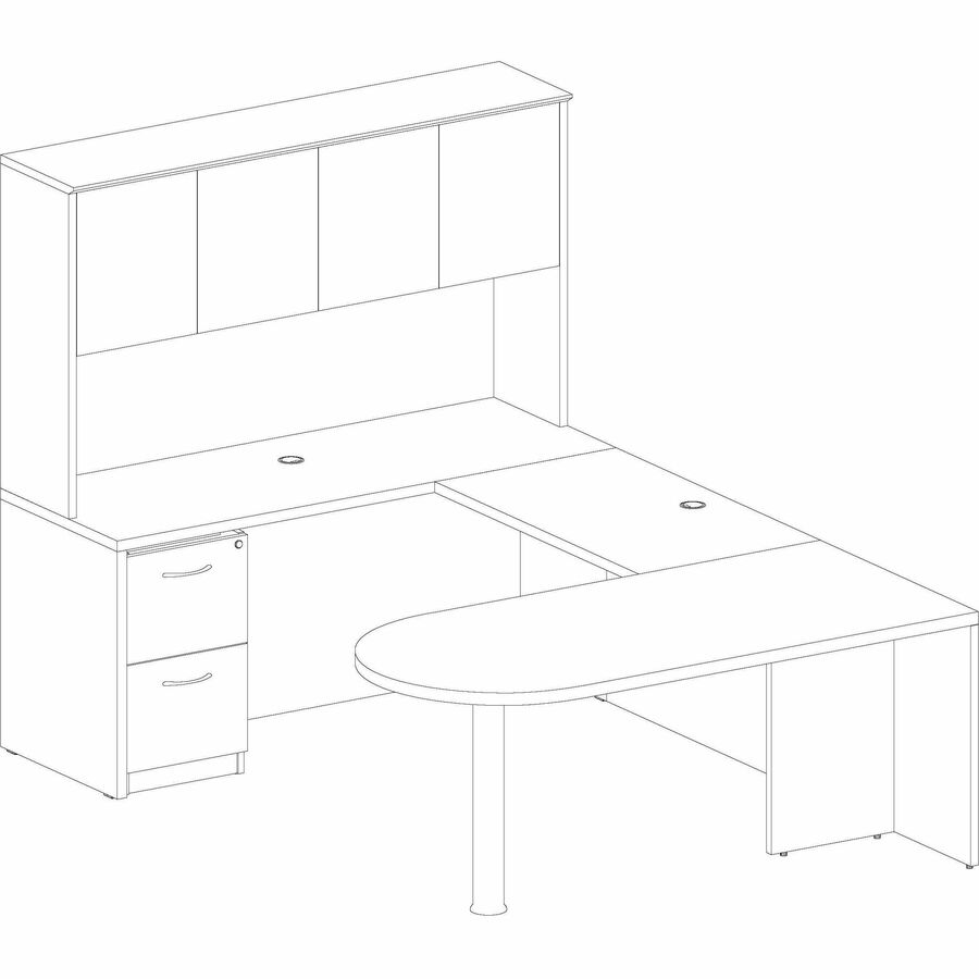 Image of Lorell Peninsula, Box 1/2, 66"x30"x29-1/2", Mahogany