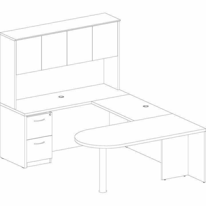 Image of Lorell Peninsula, Box 1/2, 66"x30"x29-1/2", Mahogany