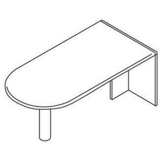 Image of Lorell Peninsula, Box 1/2, 66"x30"x29-1/2", Mahogany