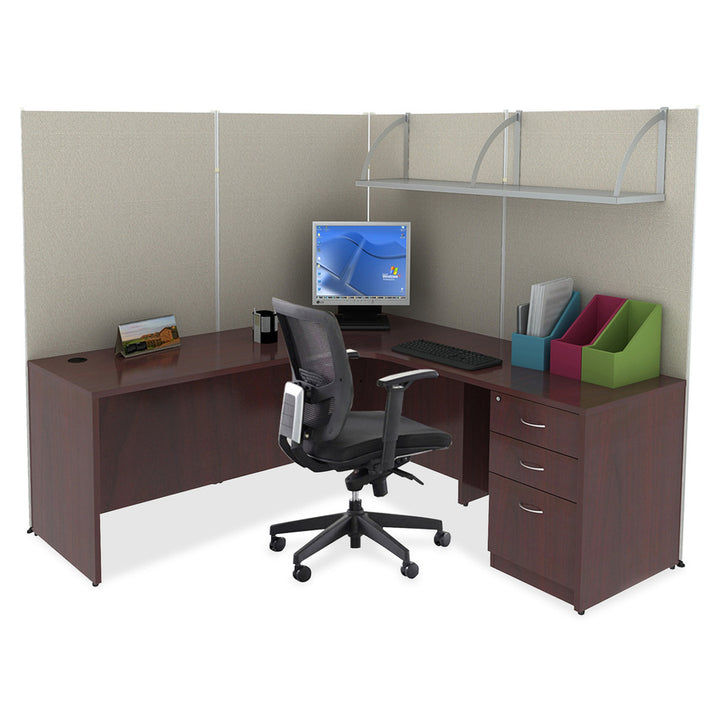 Image of Lorell Return Shell, Rectangular, 35"x24"x29-1/2", Mahogany