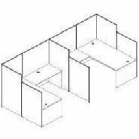 Image of Lorell Return Shell, Rectangular, 48"x24"x29-1/2",Cherry