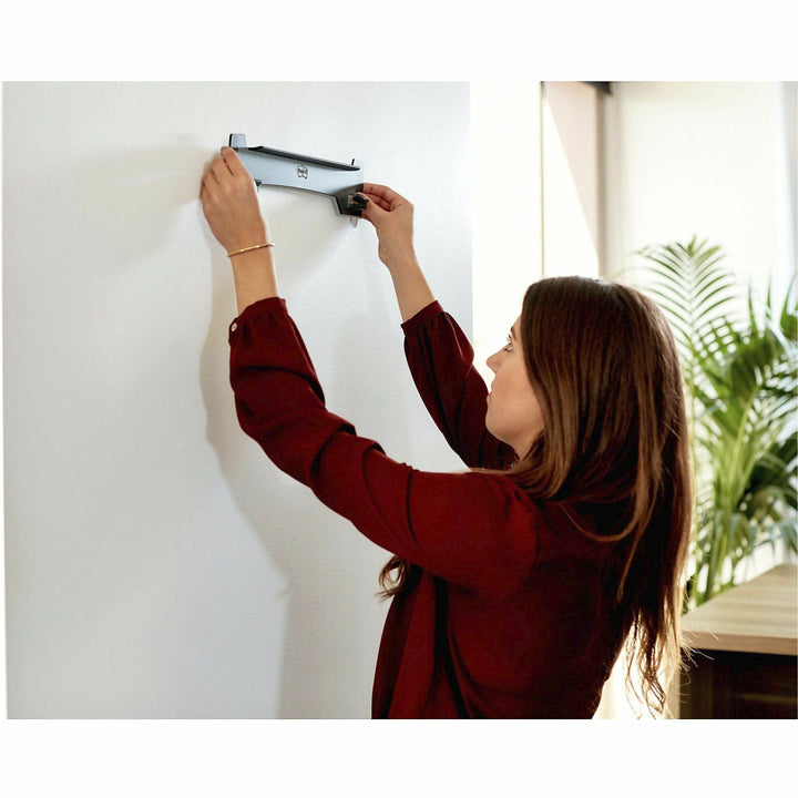 Image of Post-it® Wall Easel, Adhesive Mount, Plastic, Smoke, 2/pack