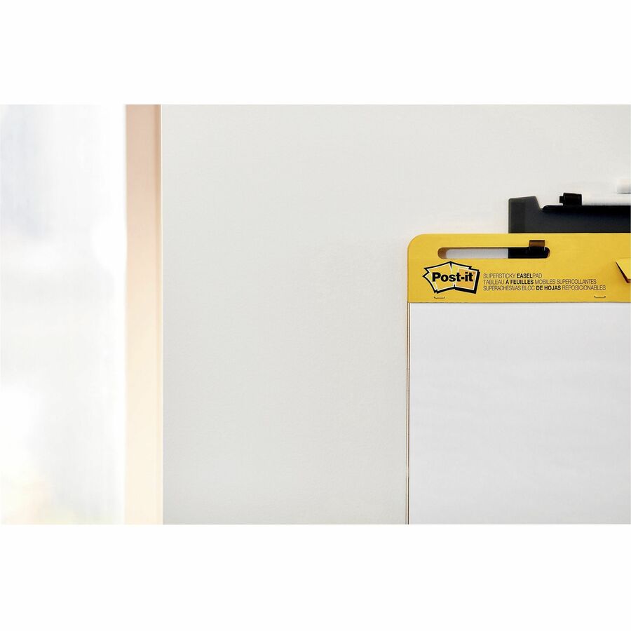 Image of Post-it® Wall Easel, Adhesive Mount, Plastic, Smoke, 2/pack