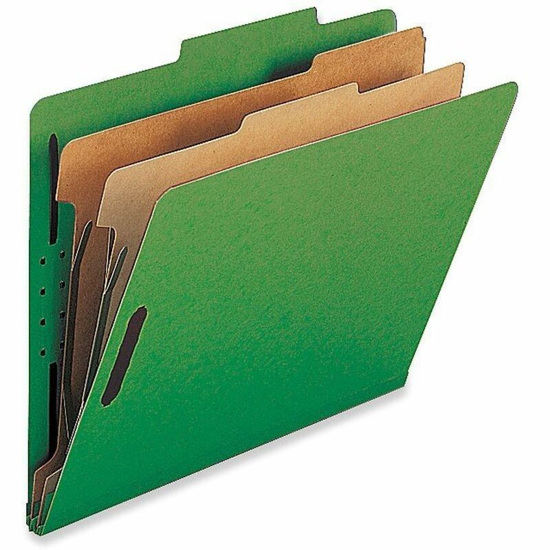 Image of Nature Saver Classification Folders,w/ Fstnrs,2 Dvdrs,Legal,10/BX,GN