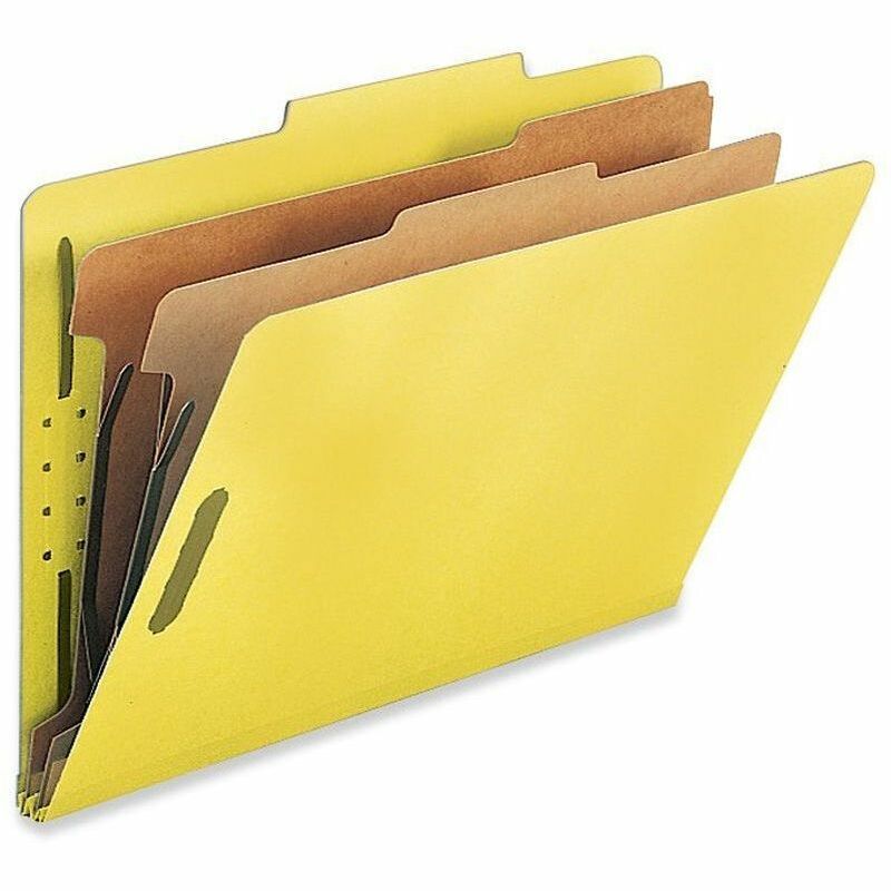 Image of Nature Saver Classification Folders,w/ Fstnrs,2 Dvdrs,Legal,10/BX,YW