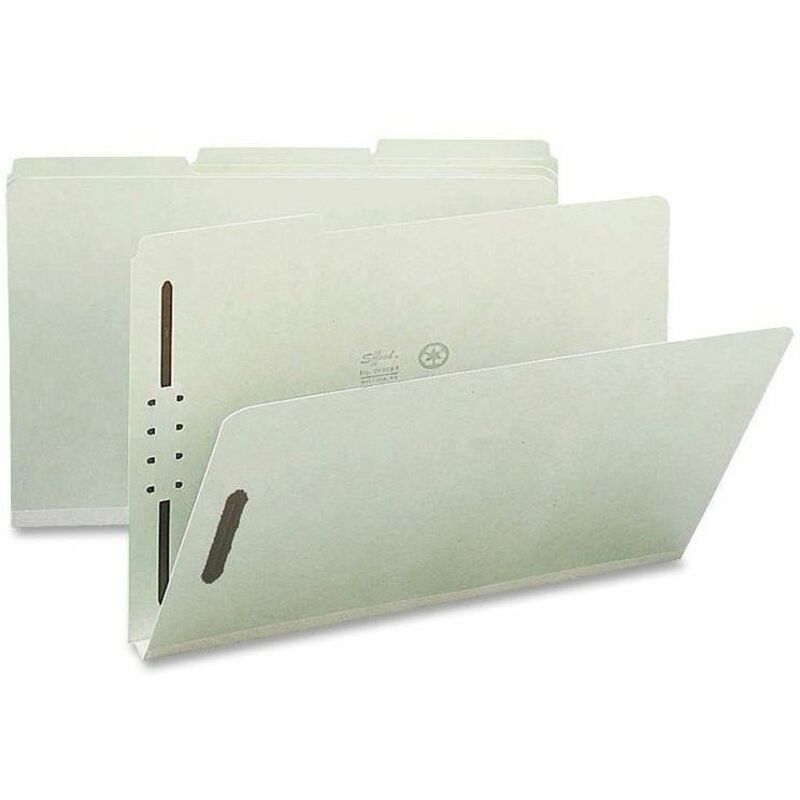Image of Nature Saver Pressboard Fastener Folder,1 Exp,1/3 Tab,Legal,25/BX,GYGN