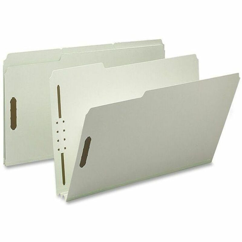 Image of Nature Saver Pressboard Fastener Folder,2 Exp,1/3 Tab,Legal,25/BX,GYGN