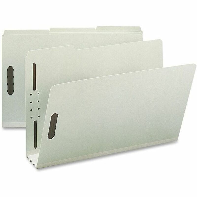Image of Nature Saver Pressboard Fastener Folder,3 Exp,1/3 Tab,Legal,25/BX,GYGN
