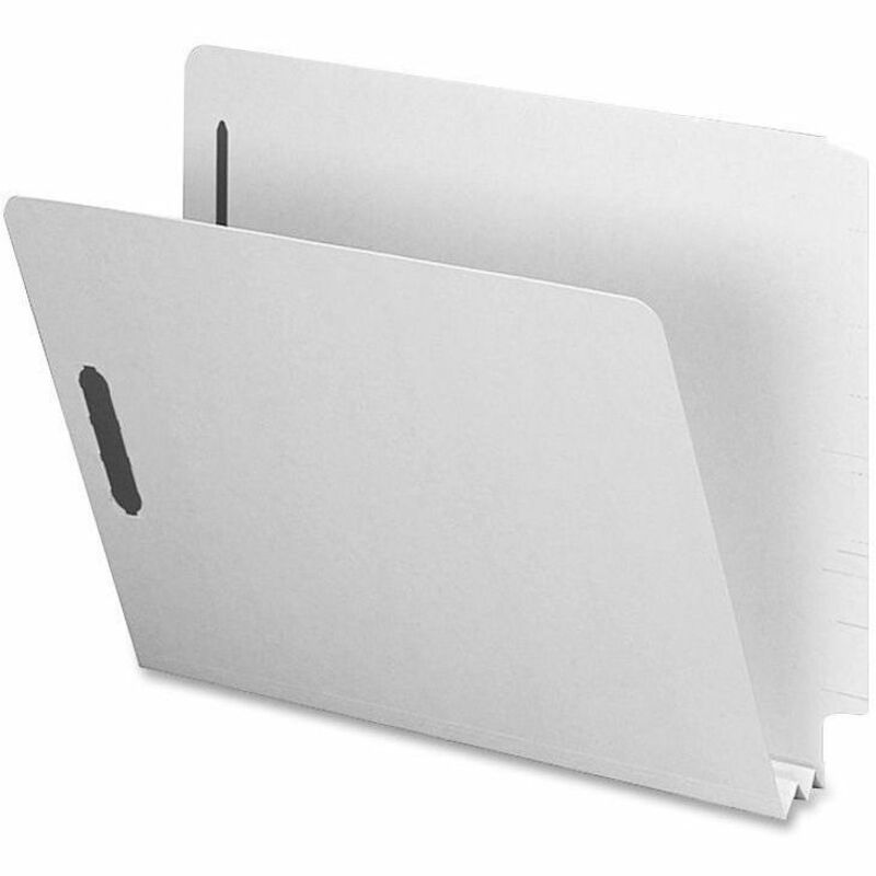 Image of Nature Saver End Tab Pressboard Fastener Folder,2" Exp,Letter,25/BX,GYGN