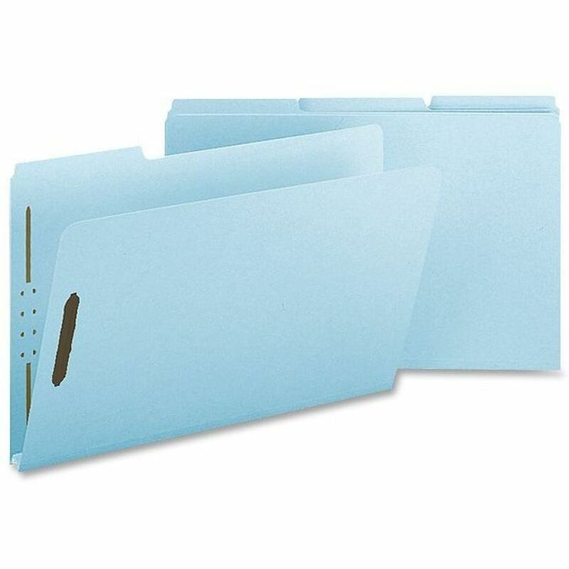 Image of Nature Saver Pressboard Fastener Folder, Legal, 25/BX, Light Blue